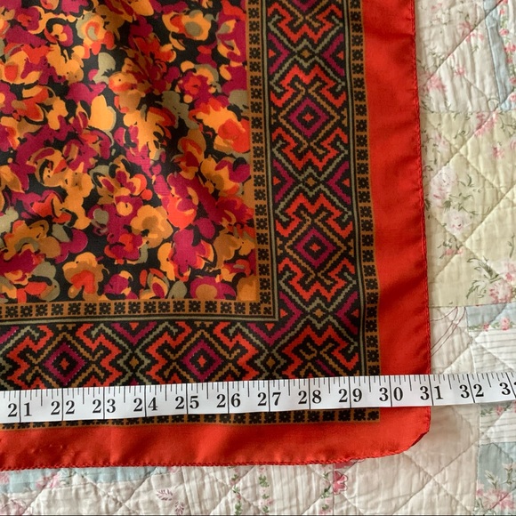 Vtg Bundle of 7 Multicolore Scarf Floral Geometric - Picture 12 of 16